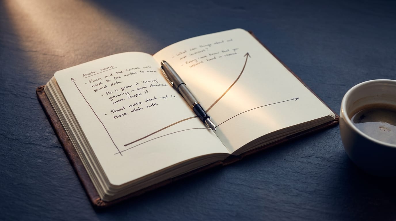 Open journal on desk
